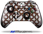 Decal Skin Wrap fits Microsoft XBOX One Wireless Controller Locknodes 01 Burnt Orange