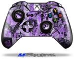 Decal Skin Wrap fits Microsoft XBOX One Wireless Controller Scene Kid Sketches Purple