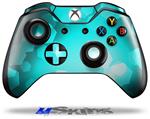 Decal Skin Wrap fits Microsoft XBOX One Wireless Controller Bokeh Hex Neon Teal