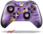 Decal Skin Wrap fits Microsoft XBOX One Wireless Controller Purple and Gold Gilded Marble