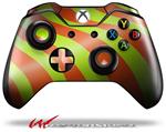 Decal Skin Wrap fits Microsoft XBOX One Wireless Controller Two Tone Waves Neon Green Orange