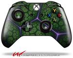 Decal Skin Wrap compatible with Microsoft XBOX One Wireless Controller Linear Cosmos Green