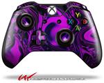 Decal Skin Wrap compatible with Microsoft XBOX One Wireless Controller Liquid Metal Chrome Purple