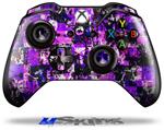 Decal Skin Wrap fits Microsoft XBOX One Wireless Controller Purple Graffiti