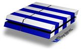 Vinyl Decal Skin Wrap compatible with Sony PlayStation 4 Original Console Psycho Stripes Blue and White (PS4 NOT INCLUDED)