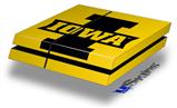 Vinyl Decal Skin Wrap compatible with Sony PlayStation 4 Original Console Iowa Hawkeyes 04 Black on Gold (PS4 NOT INCLUDED)