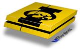 Vinyl Decal Skin Wrap compatible with Sony PlayStation 4 Original Console Iowa Hawkeyes Tigerhawk Oval 02 Black on Gold (PS4 NOT INCLUDED)