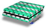 Vinyl Decal Skin Wrap compatible with Sony PlayStation 4 Original Console Kearas Daisies Stripe SeaFoam (PS4 NOT INCLUDED)