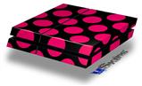 Vinyl Decal Skin Wrap compatible with Sony PlayStation 4 Original Console Kearas Polka Dots Pink On Black (PS4 NOT INCLUDED)