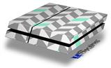 Vinyl Decal Skin Wrap compatible with Sony PlayStation 4 Original Console Chevrons Gray And Seafoam (PS4 NOT INCLUDED)