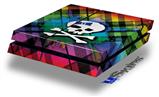 Vinyl Decal Skin Wrap compatible with Sony PlayStation 4 Original Console Rainbow Plaid Skull (PS4 NOT INCLUDED)