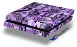 Vinyl Decal Skin Wrap compatible with Sony PlayStation 4 Original Console Scene Kid Sketches Purple (PS4 NOT INCLUDED)