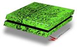 Vinyl Decal Skin Wrap compatible with Sony PlayStation 4 Original Console Folder Doodles Neon Green (PS4 NOT INCLUDED)