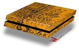 Vinyl Decal Skin Wrap compatible with Sony PlayStation 4 Original Console Folder Doodles Orange (PS4 NOT INCLUDED)