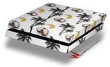 Vinyl Decal Skin Wrap compatible with Sony PlayStation 4 Original Console Coconuts Palm Trees and Bananas White (PS4 NOT INCLUDED)