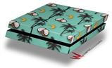 Vinyl Decal Skin Wrap compatible with Sony PlayStation 4 Original Console Coconuts Palm Trees and Bananas Seafoam Green (PS4 NOT INCLUDED)