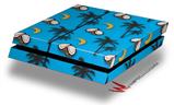 Vinyl Decal Skin Wrap compatible with Sony PlayStation 4 Original Console Coconuts Palm Trees and Bananas Blue Medium (PS4 NOT INCLUDED)