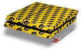 Vinyl Decal Skin Wrap compatible with Sony PlayStation 4 Original Console Iowa Hawkeyes Tigerhawk Tiled 06 Black on Gold (PS4 NOT INCLUDED)