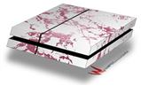 Vinyl Decal Skin Wrap compatible with Sony PlayStation 4 Original Console Pink and White Gilded Marble (PS4 NOT INCLUDED)
