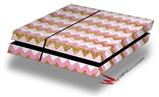 Vinyl Decal Skin Wrap compatible with Sony PlayStation 4 Original Console Pink and White Chevron (PS4 NOT INCLUDED)
