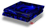Vinyl Decal Skin Wrap compatible with Sony PlayStation 4 Original Console Liquid Metal Chrome Royal Blue (PS4 NOT INCLUDED)