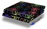 Vinyl Decal Skin Wrap compatible with Sony PlayStation 4 Original Console Kearas Flowers on Black (PS4 NOT INCLUDED)