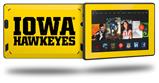 Iowa Hawkeyes 01 Black on Gold - Decal Style Skin fits 2013 Amazon Kindle Fire HD 7 inch