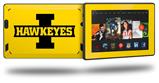 Iowa Hawkeyes 02 Black on Gold - Decal Style Skin fits 2013 Amazon Kindle Fire HD 7 inch