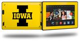 Iowa Hawkeyes 04 Black on Gold - Decal Style Skin fits 2013 Amazon Kindle Fire HD 7 inch