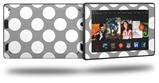 Kearas Polka Dots Whtie On Gray - Decal Style Skin fits 2013 Amazon Kindle Fire HD 7 inch