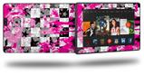 Checker Skull Splatter Pink - Decal Style Skin fits 2013 Amazon Kindle Fire HD 7 inch