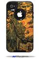 Vincent Van Gogh Pine Trees Against A Red Sky With Setting Sun - Decal Style Vinyl Skin fits Otterbox Commuter iPhone4/4s Case (CASE SOLD SEPARATELY)