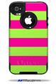 Psycho Stripes Neon Green and Hot Pink - Decal Style Vinyl Skin fits Otterbox Commuter iPhone4/4s Case (CASE SOLD SEPARATELY)