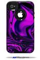 Liquid Metal Chrome Purple - Decal Style Vinyl Skin compatible with Otterbox Commuter iPhone4/4s Case (CASE SOLD SEPARATELY)