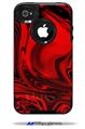 Liquid Metal Chrome Red - Decal Style Vinyl Skin compatible with Otterbox Commuter iPhone4/4s Case (CASE SOLD SEPARATELY)