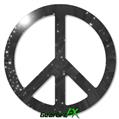 Stardust Black - Peace Sign Car Window Decal 6 x 6 inches