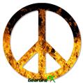 Open Fire - Peace Sign Car Window Decal 6 x 6 inches