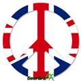 Union Jack 02 - Peace Sign Car Window Decal 6 x 6 inches