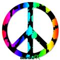 Rainbow Leopard - Peace Sign Car Window Decal 6 x 6 inches