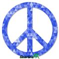 Triangle Mosaic Blue - Peace Sign Car Window Decal 6 x 6 inches