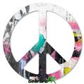 Graffiti Grunge - Peace Sign Car Window Decal 6 x 6 inches