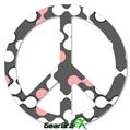 Locknodes 04 Pink - Peace Sign Car Window Decal 6 x 6 inches