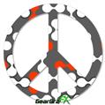 Locknodes 04 Red - Peace Sign Car Window Decal 6 x 6 inches