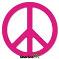Solids Collection Hot Pink (Fuchsia) - Peace Sign Car Window Decal 6 x 6 inches