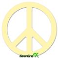 Solids Collection Yellow Sunshine - Peace Sign Car Window Decal 6 x 6 inches