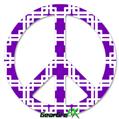 Boxed Purple - Peace Sign Car Window Decal 6 x 6 inches