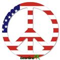 USA American Flag 01 - Peace Sign Car Window Decal 6 x 6 inches
