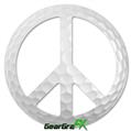 Golf Ball - Peace Sign Car Window Decal 6 x 6 inches