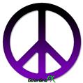 Smooth Fades Purple Black - Peace Sign Car Window Decal 6 x 6 inches
