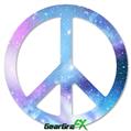 Dynamic Blue Galaxy - Peace Sign Car Window Decal 6 x 6 inches